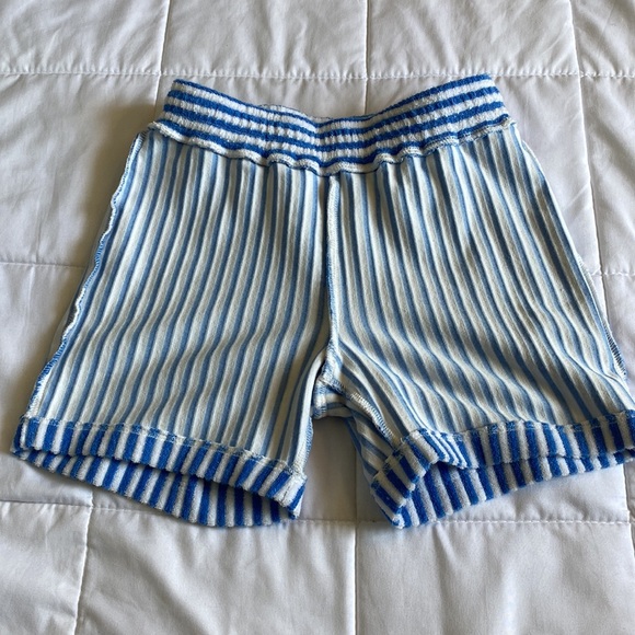 H&M Kids Toddler 5T Terry Cloth Shorts Blue Pull On Elastic Waist Drawstring - Picture 7 of 9